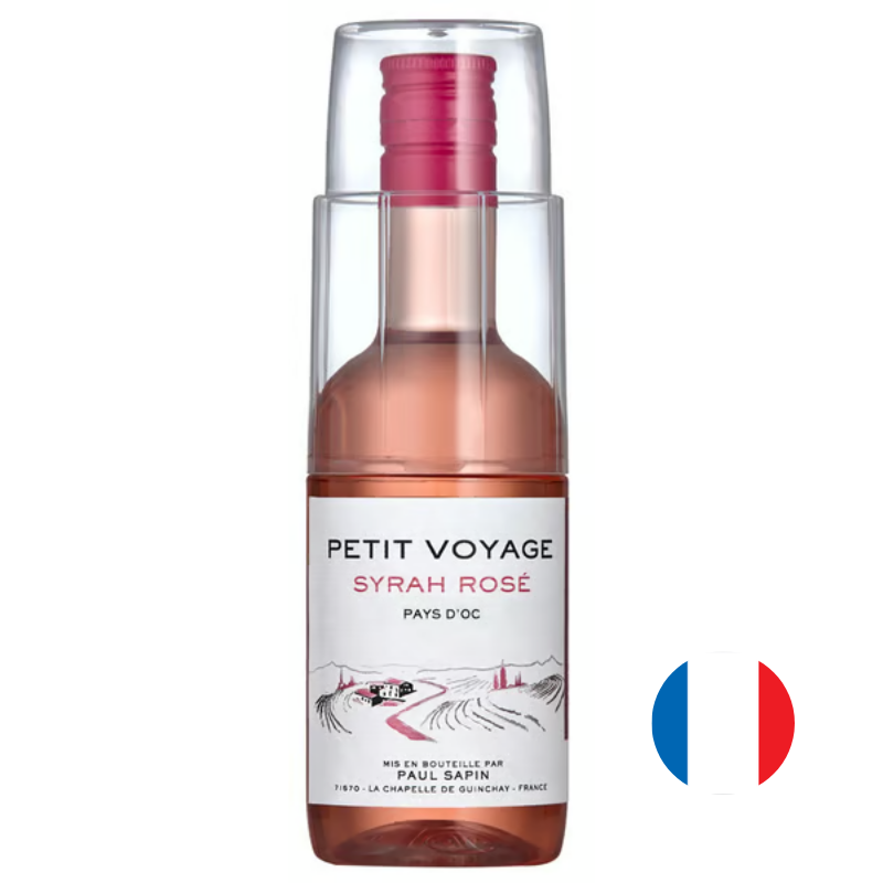 Petit Voyage Syrah Rosé 187ml með glasi