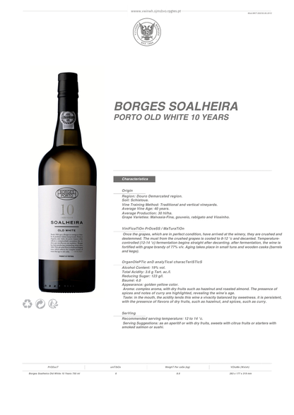 BORGES SOALHEIRA PORTO OLD WHITE 10 YEARS