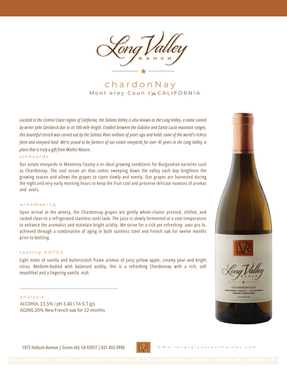 Scheid Long Valley Ranch Chardonnay 2021