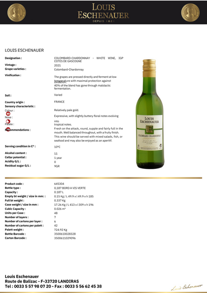 Louis Eschenauer Colombard Chardonnay 187 ml