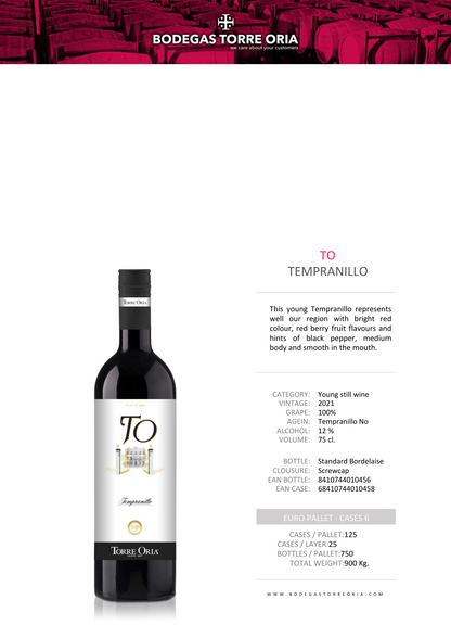 Torre Oria To Tempranillo 2021