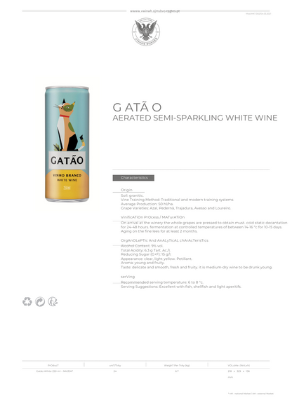 GATÃO AERATED SEMI-SPARKLING WHITE WINE