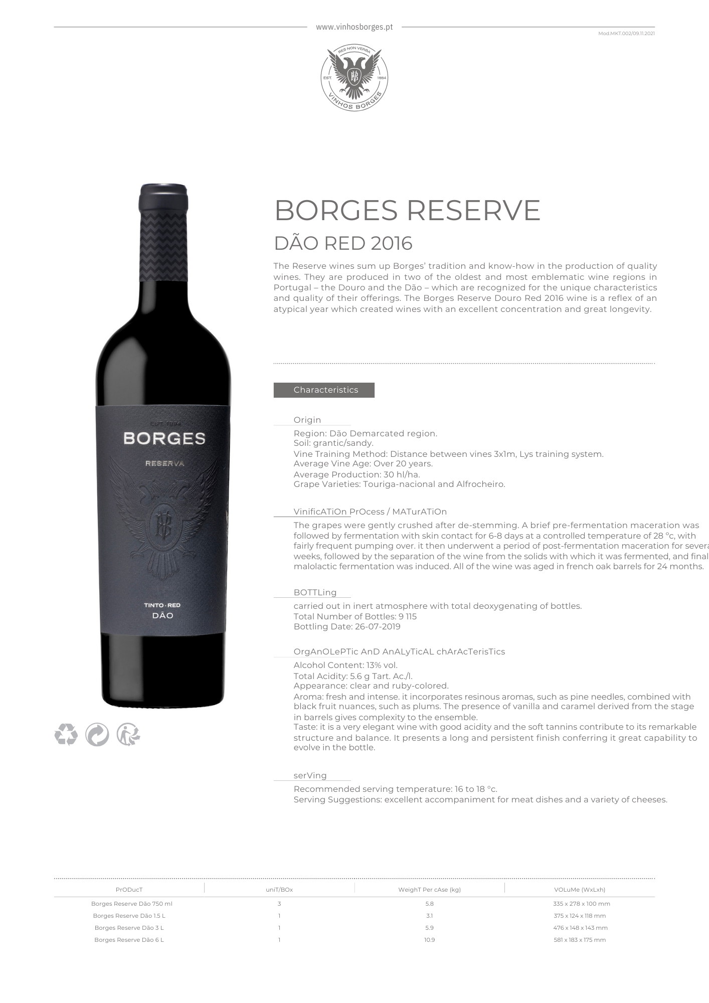 BORGES RESERVA DÃO RED 2016