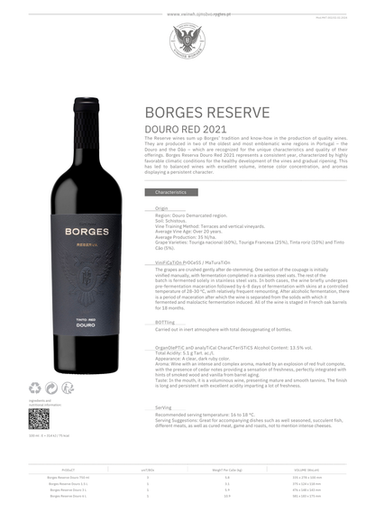 BORGES RESERVA DOURO RED 2021