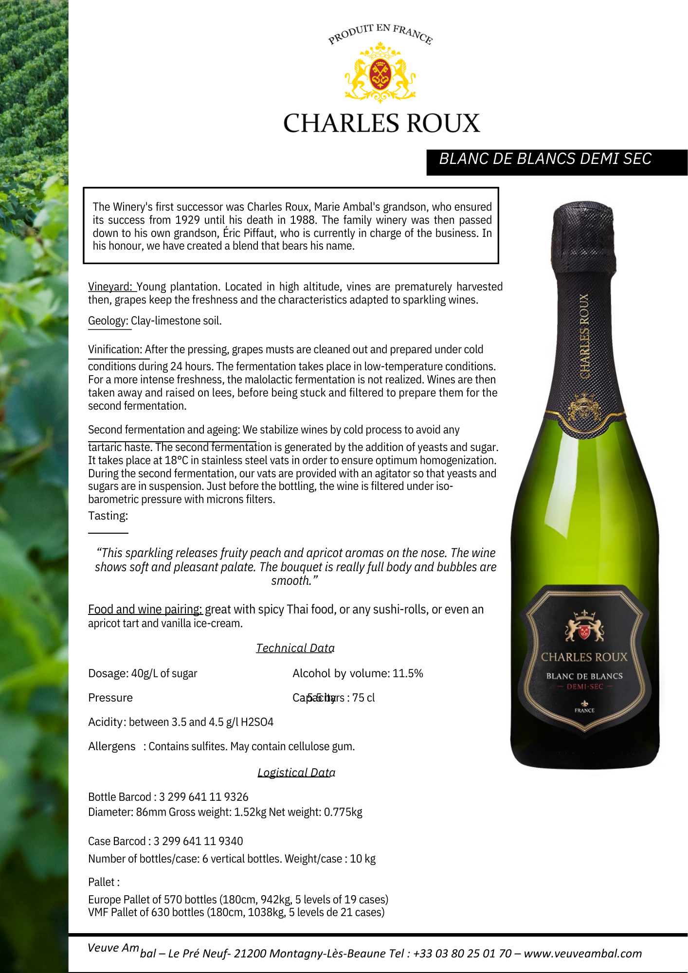 Charles Roux Blanc de Blancs Brut 200ml